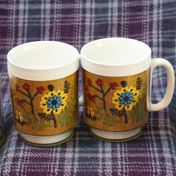 Vintage Thermo-Serv Coffee Mugs Set of Five Mushrooms and more - Picture 8 of 11